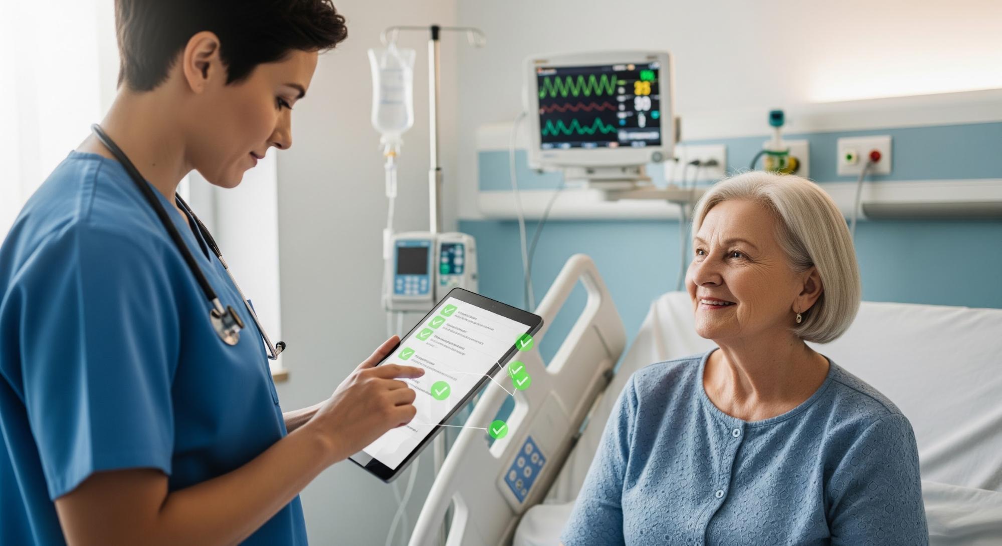 Nurse with patient